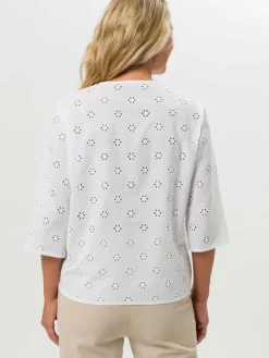 Frank Walder Blusen*Damen Bluse weiß uni