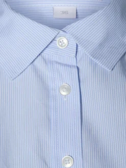 brookshire Blusen*Damen Bluse hellblau weiß gestreift