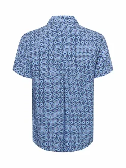 Franco Callegari Blusen*Damen Bluse blau weiß gemustert