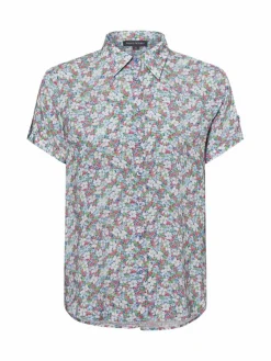 Franco Callegari Blusen*Damen Bluse grün mehrfarbig gemustert