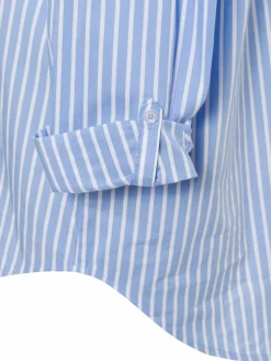 Marie Lund Blusen*Damen Bluse hellblau weiß gestreift