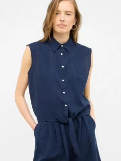 Mustang Blusen*Damen Bluse marine uni