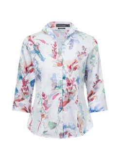 Franco Callegari Blusen*Damen Bluse mehrfarbig weiß gemustert