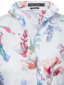 Franco Callegari Blusen*Damen Bluse mehrfarbig weiß gemustert