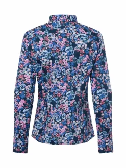 brookshire Blusen*Damen Bluse marine rosa gemustert