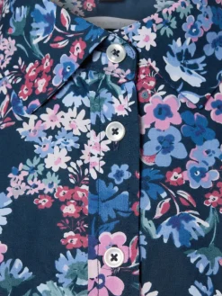 brookshire Blusen*Damen Bluse marine rosa gemustert