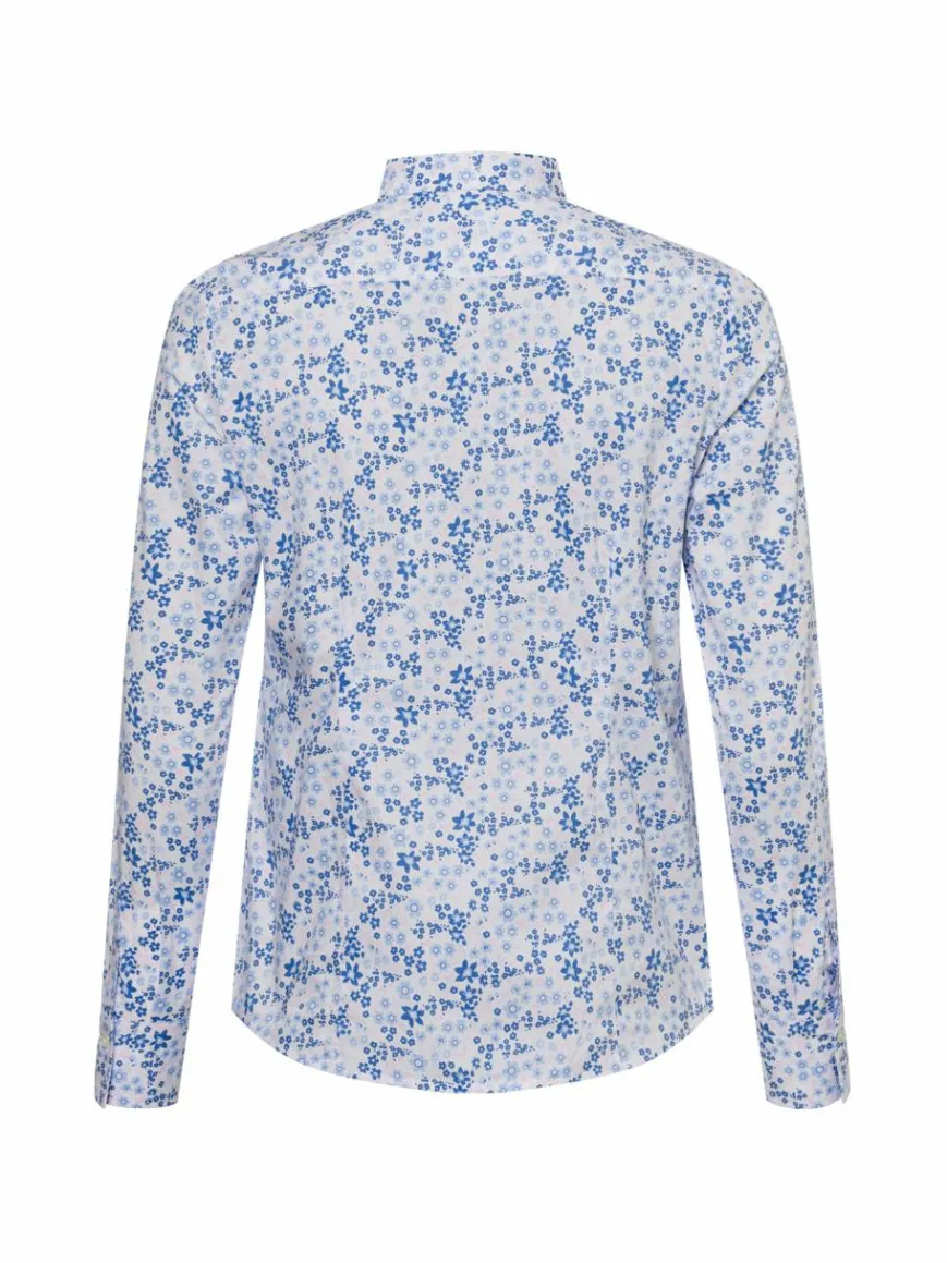 brookshire Blusen*Damen Bluse blau weiß uni