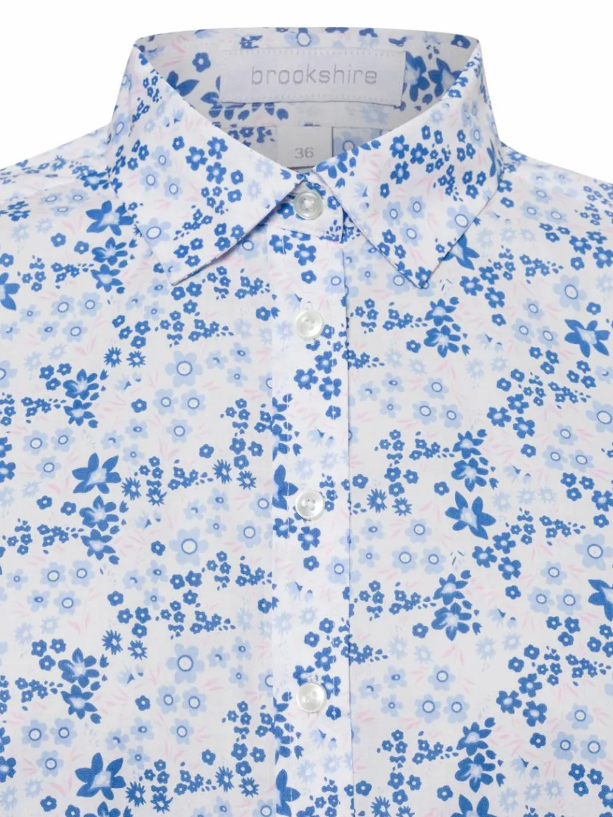 brookshire Blusen*Damen Bluse blau weiß uni