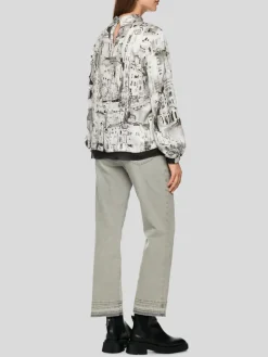 Marc Cain Blusen*Damen Bluse beige gemustert