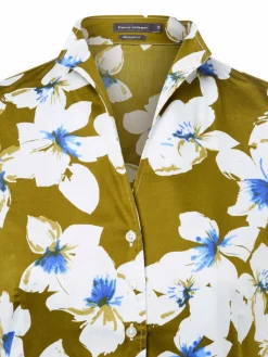 Franco Callegari Blusen*Damen Bluse khaki mehrfarbig gemustert