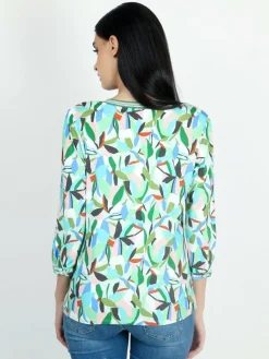 Vicci Germany Blusen*Damen Bluse grün bedruckt