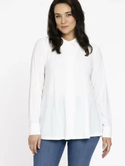 YOEK Blusen*Damen Bluse weiß uni