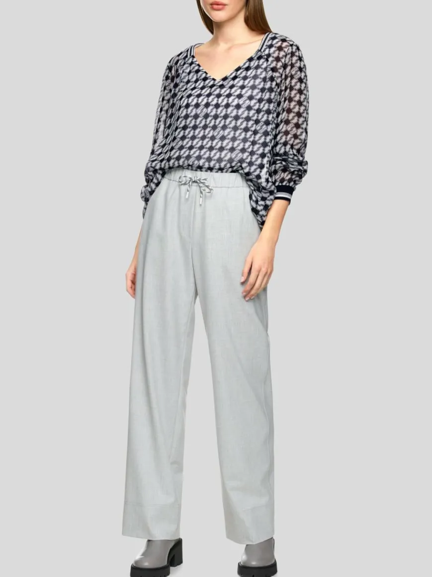 Marc Cain Blusen|Shirts & Tops*Damen Bluse blau gemustert