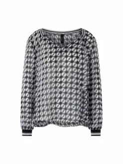 Marc Cain Blusen|Shirts & Tops*Damen Bluse blau gemustert