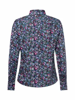 brookshire Blusen*Damen Bluse marine hellblau gemustert