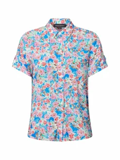 Franco Callegari Blusen*Damen Bluse pink mehrfarbig gemustert