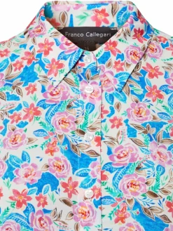 Franco Callegari Blusen*Damen Bluse pink mehrfarbig gemustert