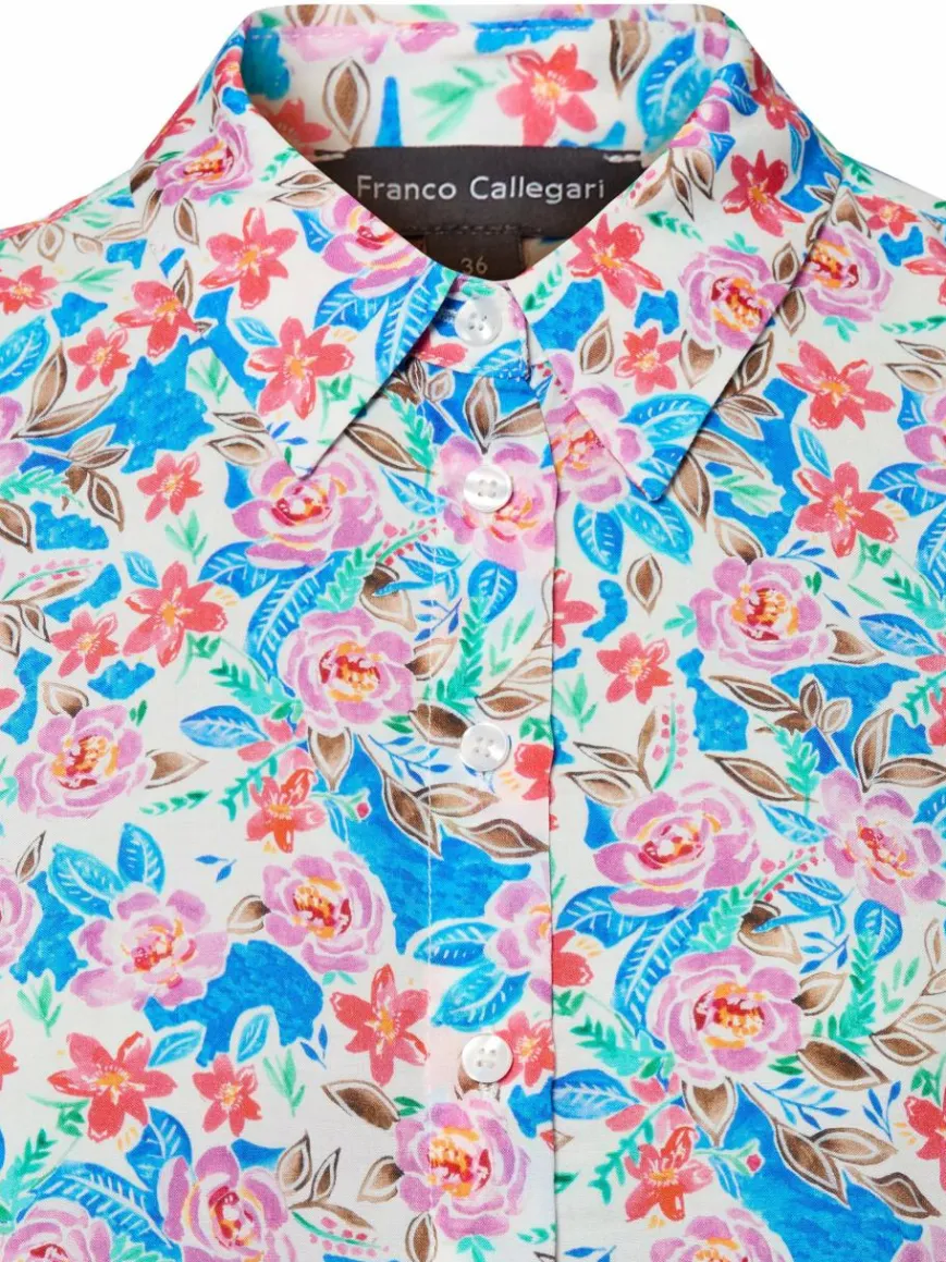 Franco Callegari Blusen*Damen Bluse pink mehrfarbig gemustert