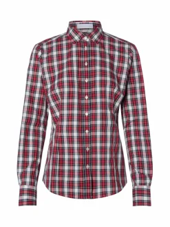brookshire Blusen*Damen Bluse rot weiß kariert