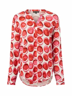 Franco Callegari Blusen*Damen Bluse ecru himbeer gepunktet