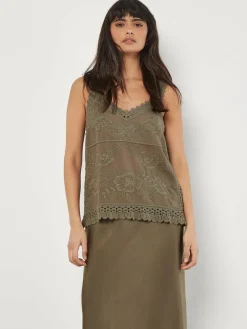 Apricot Shirts & Tops*Damen Bluse khaki strukturiert