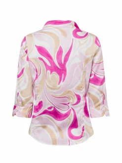 Franco Callegari Blusen*Damen Bluse rosa pink gemustert