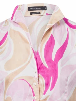 Franco Callegari Blusen*Damen Bluse rosa pink gemustert