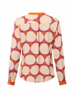 Emily van den Bergh Blusen*Damen Bluse beige orange gemustert