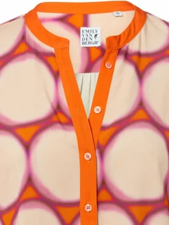 Emily van den Bergh Blusen*Damen Bluse beige orange gemustert
