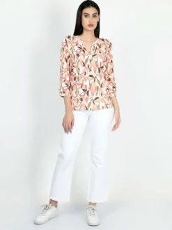 Vicci Germany Blusen*Damen Bluse koralle bedruckt