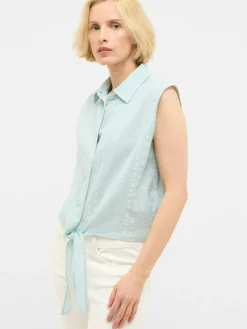 Mustang Blusen*Damen Bluse hellblau uni