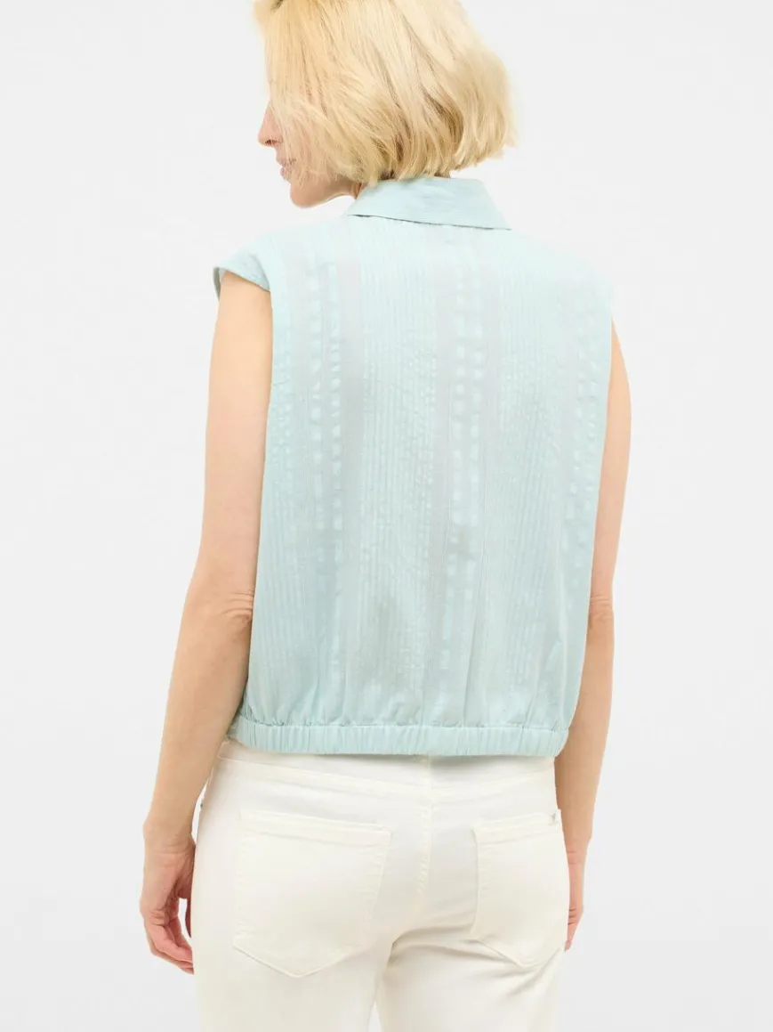 Mustang Blusen*Damen Bluse hellblau uni