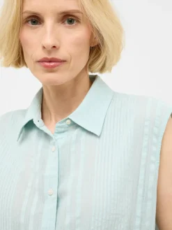 Mustang Blusen*Damen Bluse hellblau uni