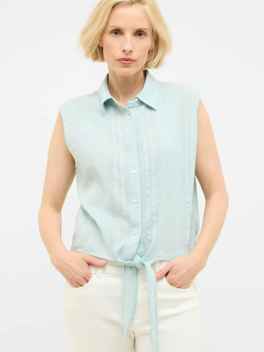 Mustang Blusen*Damen Bluse hellblau uni