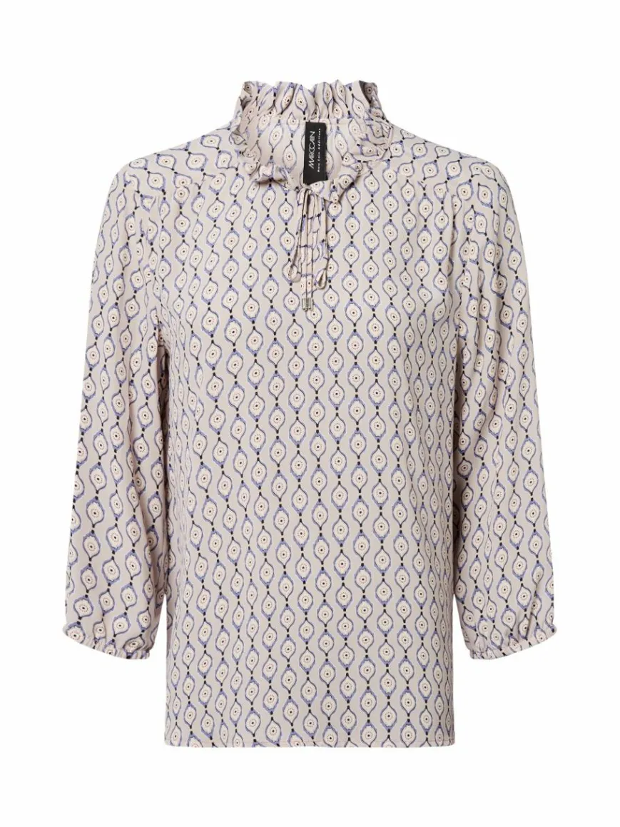 Marc Cain Collections Blusen*Damen Bluse beige mehrfarbig gemustert