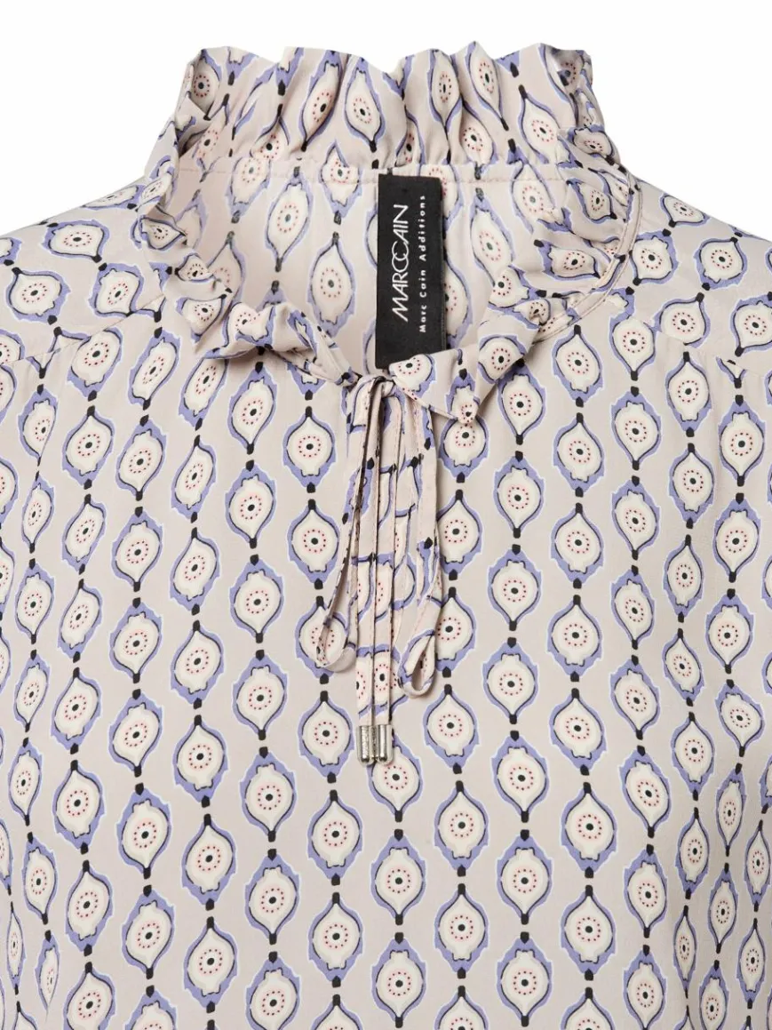 Marc Cain Collections Blusen*Damen Bluse beige mehrfarbig gemustert