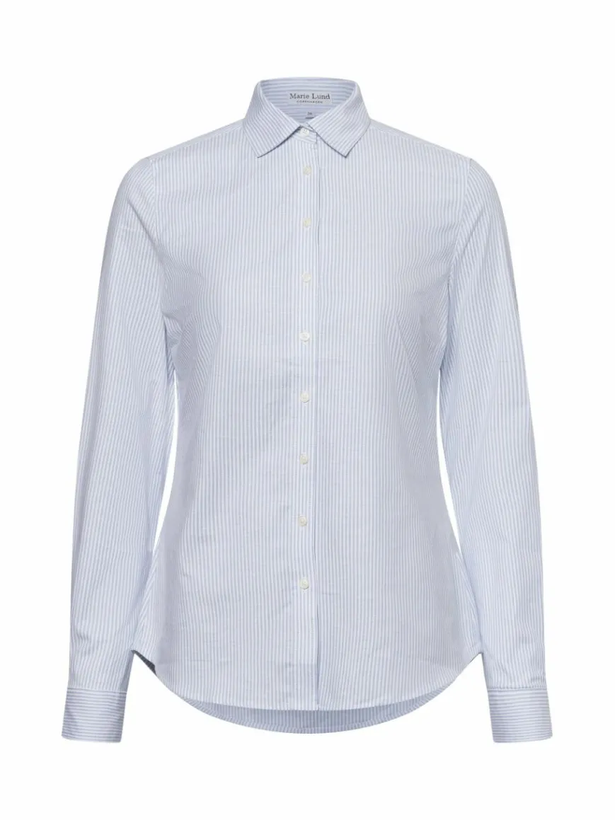 Marie Lund Blusen*Damen Bluse hellblau weiß gestreift
