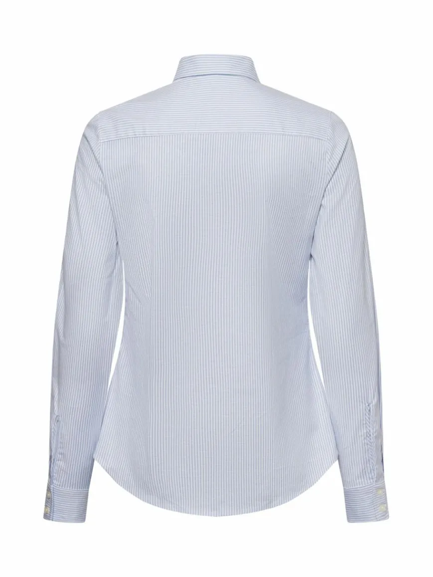 Marie Lund Blusen*Damen Bluse hellblau weiß gestreift