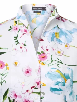 Franco Callegari Blusen*Damen Bluse weiß mehrfarbig gemustert