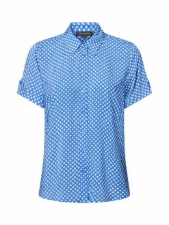 Franco Callegari Blusen*Damen Bluse blau weiß gepunktet