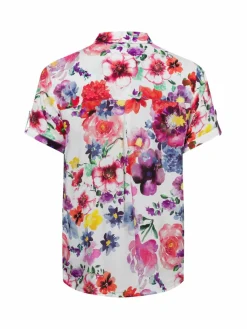 Franco Callegari Blusen*Damen Bluse blau mehrfarbig gemustert