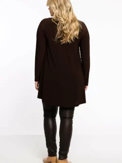 YOEK Blusen*Damen Bluse braun uni