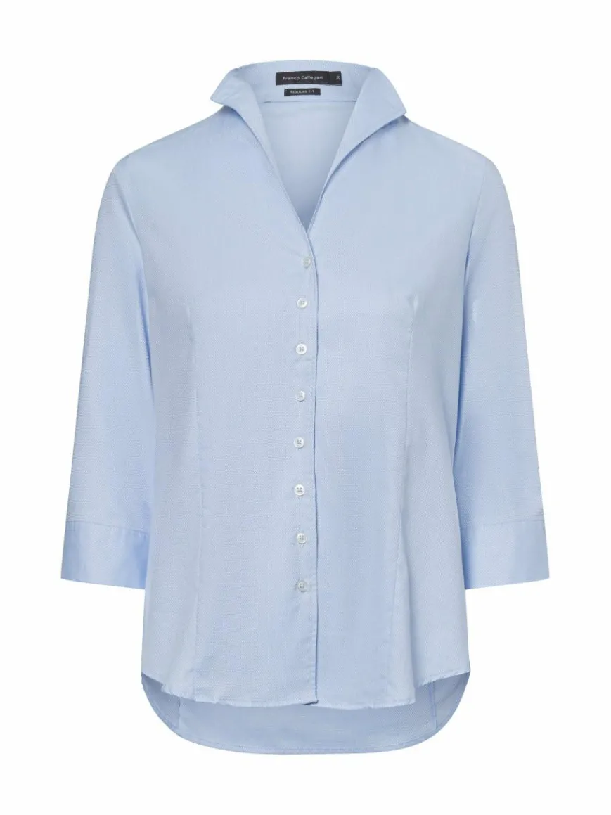Franco Callegari Blusen*Damen Bluse hellblau gemustert