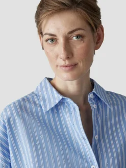 LCMT Blusen*Damen Bluse hellblau gestreift