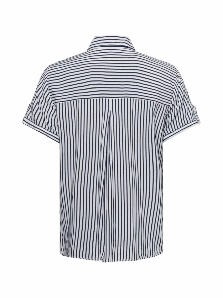 Franco Callegari Blusen*Damen Bluse weiß marine gestreift