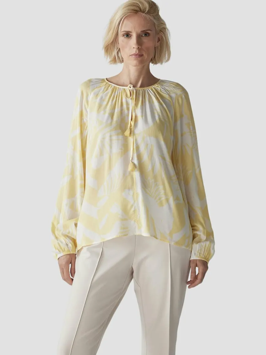 LCMT Blusen*Damen Bluse gelb gemustert