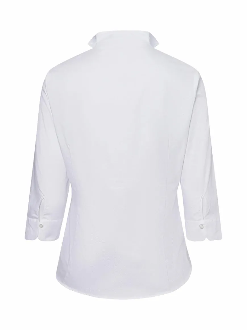 Franco Callegari Blusen*Damen Bluse weiß gemustert