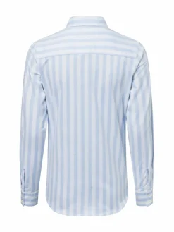 Marie Lund Blusen*Damen Bluse hellblau weiß gestreift