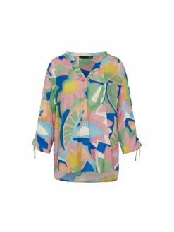 LCMT Blusen*Damen Bluse grün gemustert