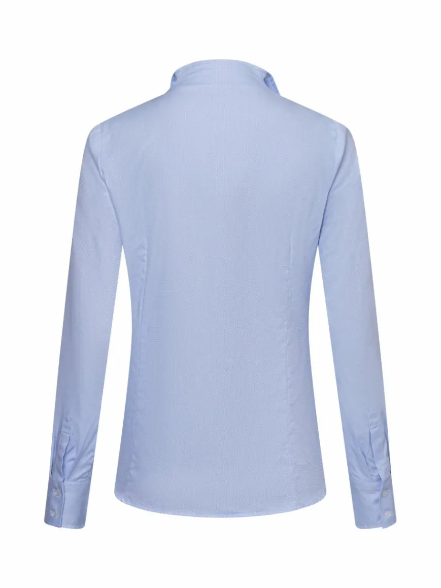 Franco Callegari Blusen*Damen Bluse hellblau gemustert